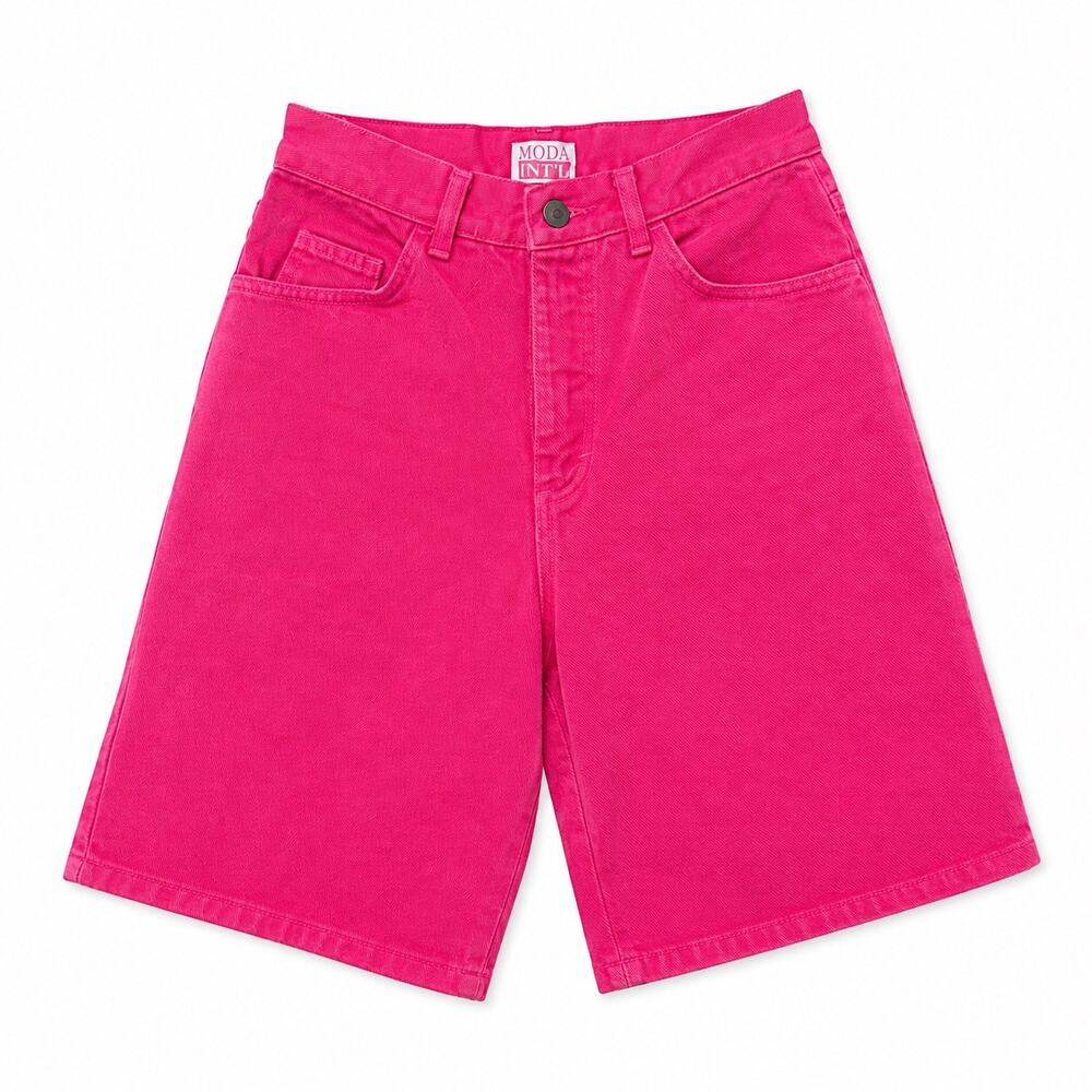 Vintage Moda International Hot Pink High-Waist Jorts size 6 Victorias Secret